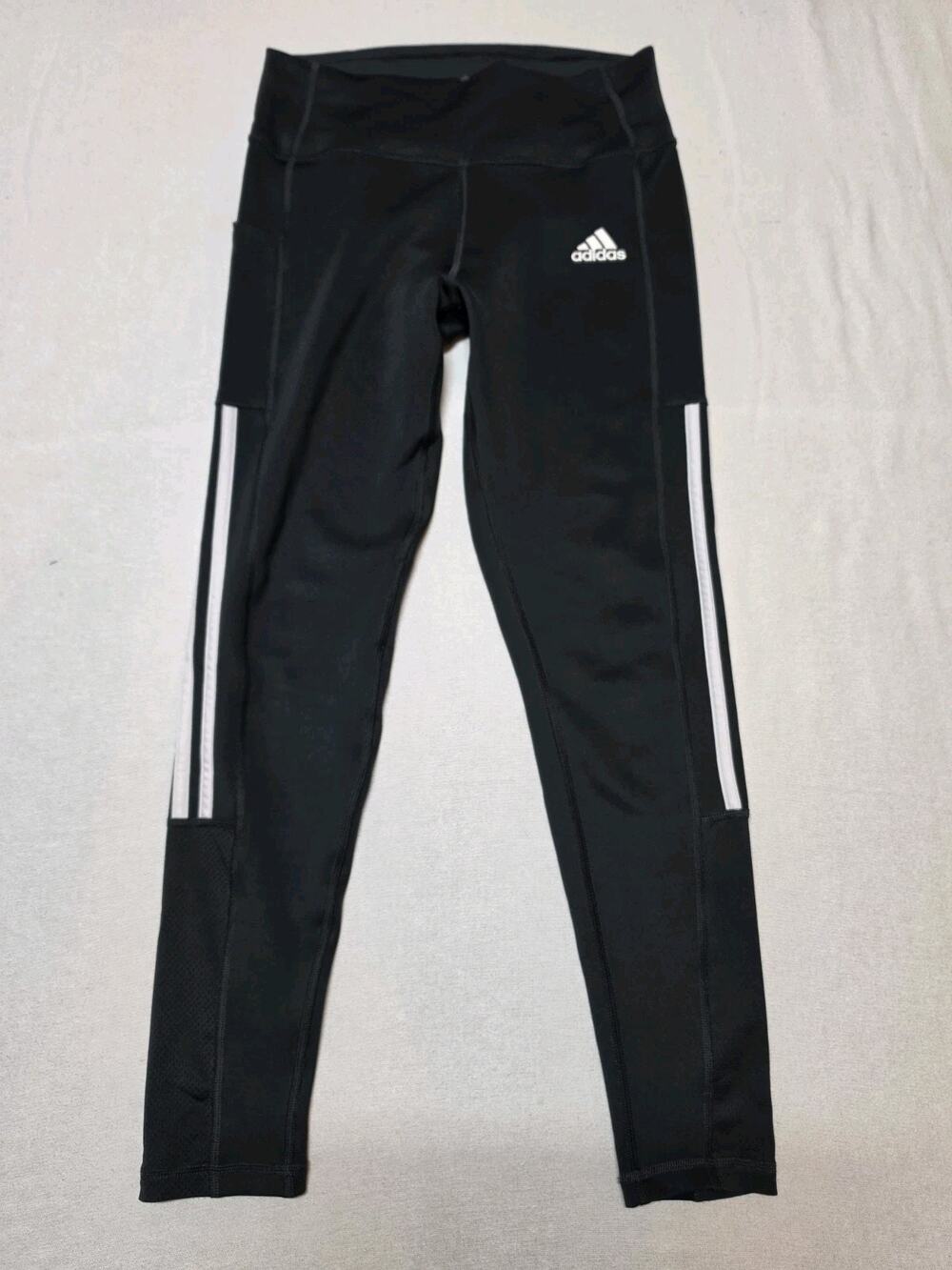 Adidas Primegreen Aeroready Women's Leggings Size M Black White Stripe Athletic